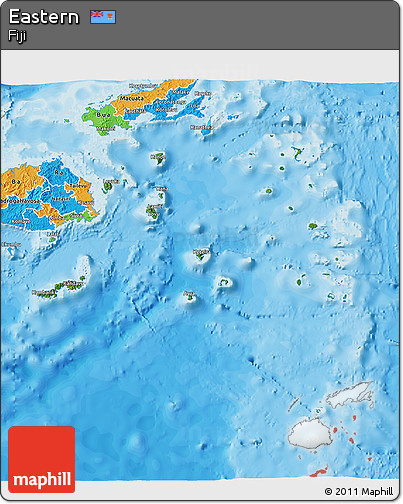 Satellite 3D Map of Eastern, political outside