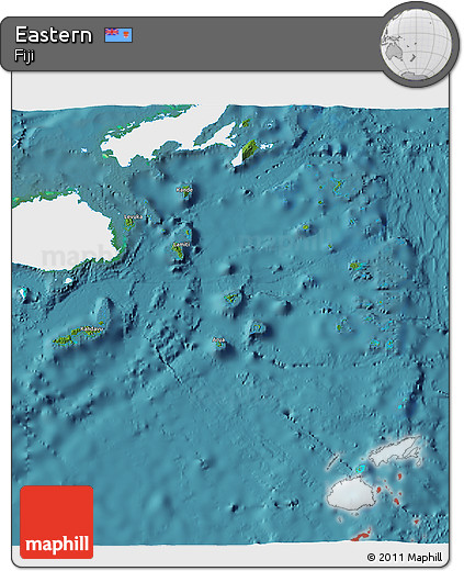 Satellite 3D Map of Eastern, single color outside