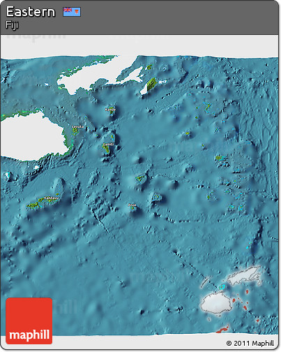 Satellite 3D Map of Eastern, single color outside