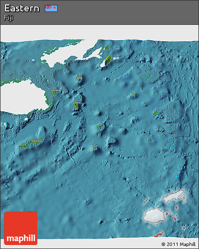 Satellite 3D Map of Eastern, single color outside