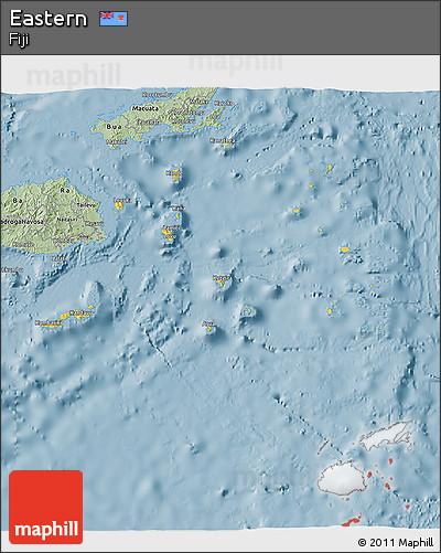 Savanna Style 3D Map of Eastern