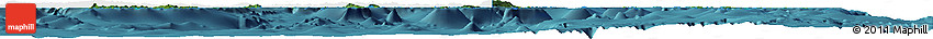 Satellite Horizon Map of Eastern, single color outside