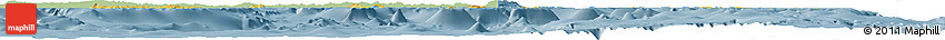 Savanna Style Horizon Map of Eastern, single color outside