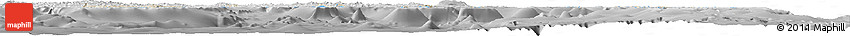 Shaded Relief Horizon Map of Eastern, desaturated