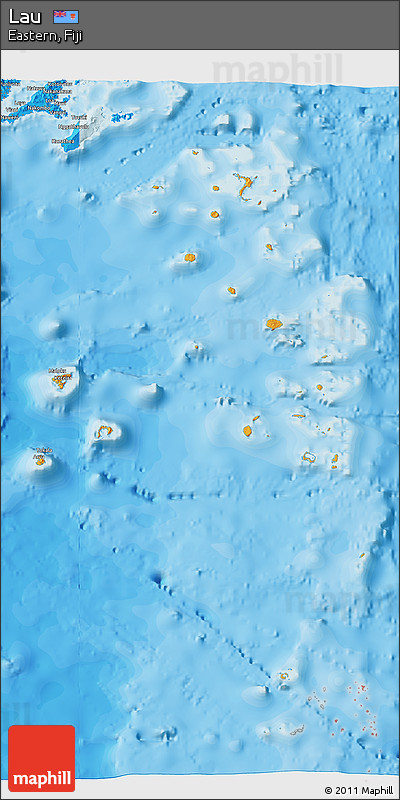 Political 3D Map of Lau