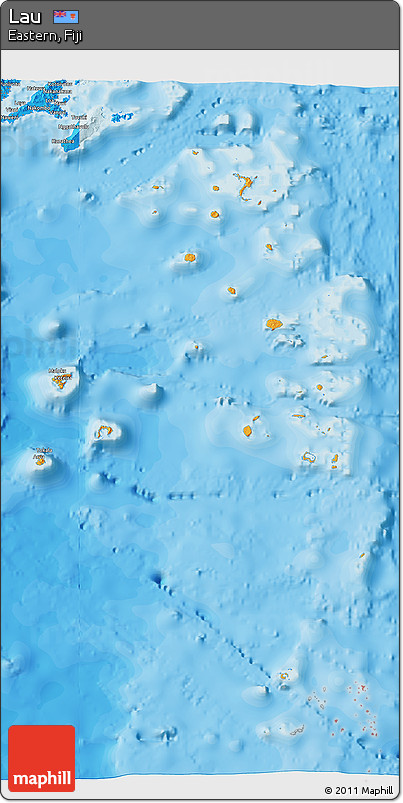 Political 3D Map of Lau