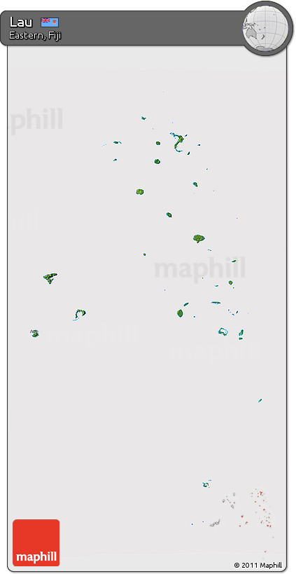 Satellite 3D Map of Lau, cropped outside