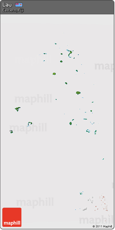Satellite 3D Map of Lau, cropped outside