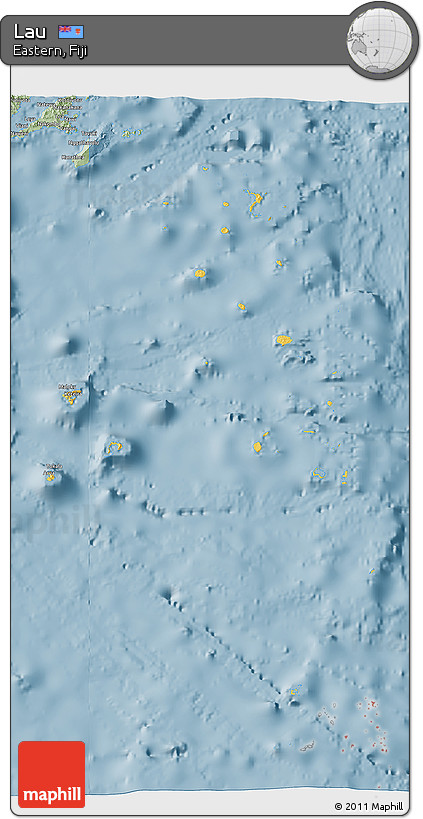 Savanna Style 3D Map of Lau