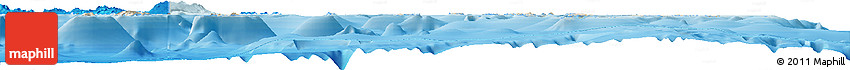 Shaded Relief Horizon Map of Lau, political outside