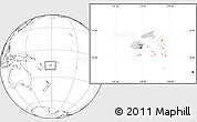 Blank Location Map of Lau, highlighted country, within the entire country