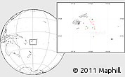 Blank Location Map of Lau, highlighted country