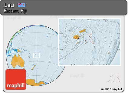 Political Location Map of Lau