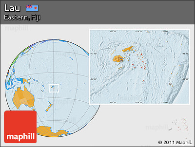 Political Location Map of Lau