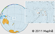 Political Location Map of Lau, highlighted country, within the entire country