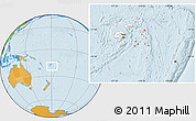Political Location Map of Lau, highlighted country