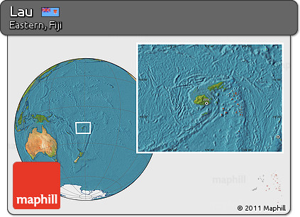 Satellite Location Map of Lau, within the entire country