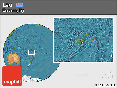Satellite Location Map of Lau, within the entire country