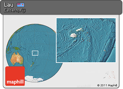 Satellite Location Map of Lau, highlighted country