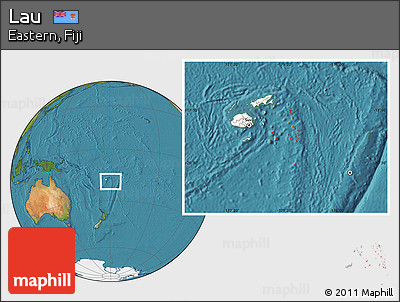 Satellite Location Map of Lau, highlighted country