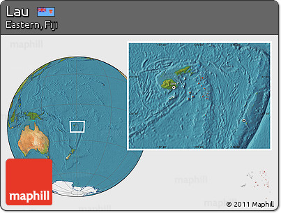 Satellite Location Map of Lau, highlighted parent region