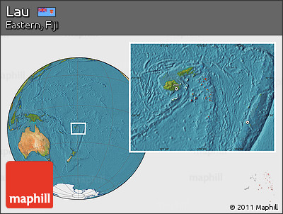 Satellite Location Map of Lau, highlighted parent region