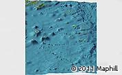 Physical Panoramic Map of Lau, satellite outside