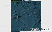 Satellite Panoramic Map of Lau, darken