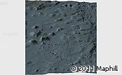 Satellite Panoramic Map of Lau, darken, semi-desaturated