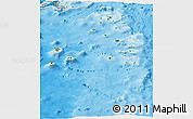 Satellite Panoramic Map of Lau, political outside