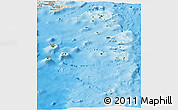 Satellite Panoramic Map of Lau, shaded relief outside