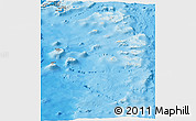 Shaded Relief Panoramic Map of Lau, political outside