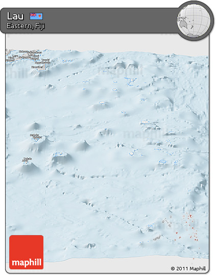 Silver Style Panoramic Map of Lau