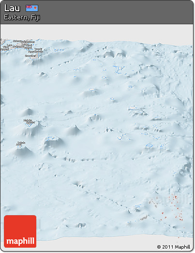 Silver Style Panoramic Map of Lau
