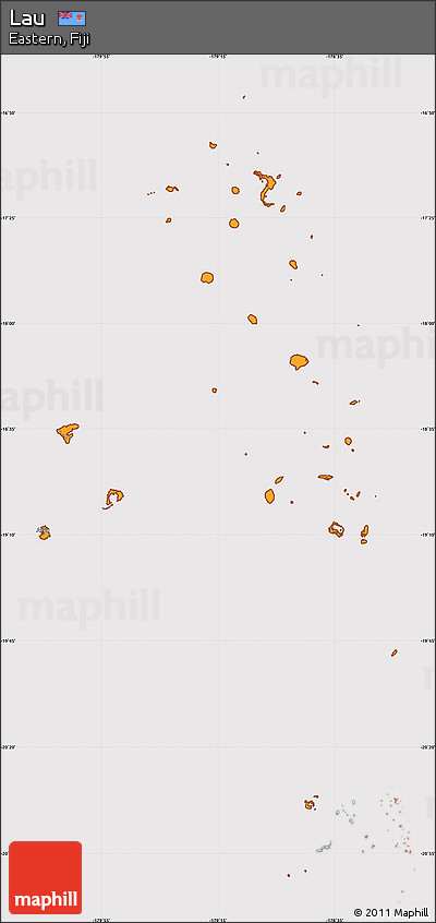 Political Simple Map of Lau, cropped outside