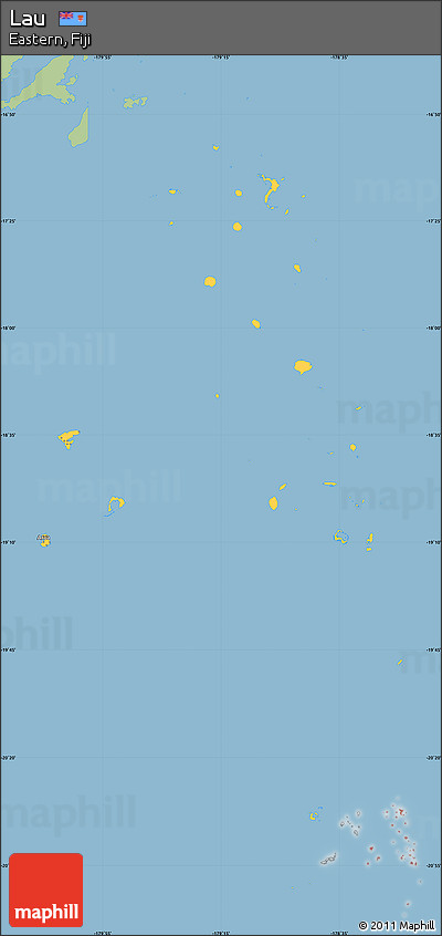 Savanna Style Simple Map of Lau, single color outside