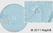 Gray Location Map of Eastern, highlighted country, hill shading