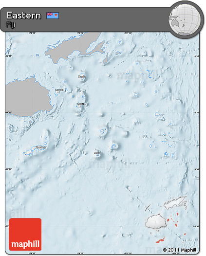 Gray Map of Eastern, single color outside