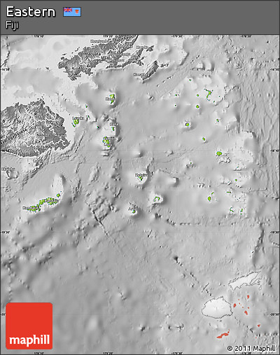 Physical Map of Eastern, desaturated