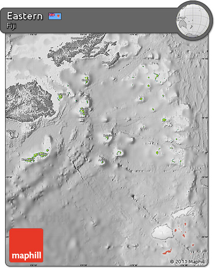 Physical Map of Eastern, desaturated