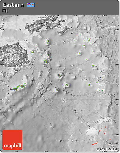 Physical Map of Eastern, desaturated