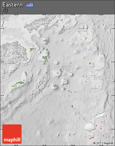 Physical Map of Eastern, lighten, desaturated
