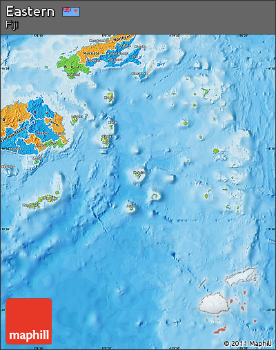 Physical Map of Eastern, political outside