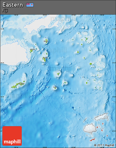 Physical Map of Eastern, single color outside