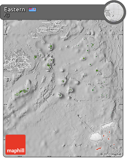 Satellite Map of Eastern, lighten, desaturated
