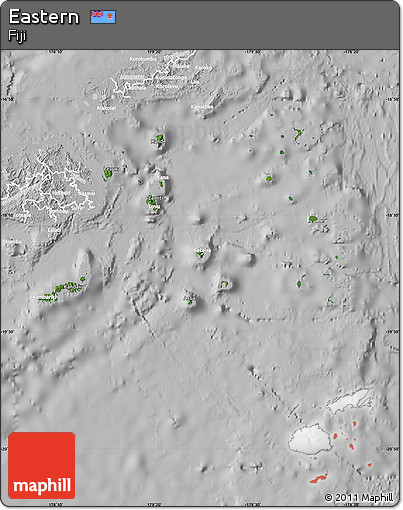 Satellite Map of Eastern, lighten, desaturated