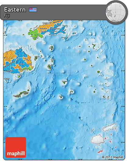 Satellite Map of Eastern, political outside