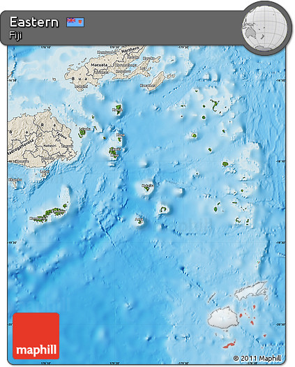 Satellite Map of Eastern, shaded relief outside
