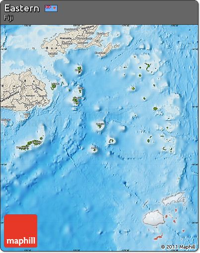 Satellite Map of Eastern, shaded relief outside