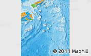 Shaded Relief Map of Eastern, political outside